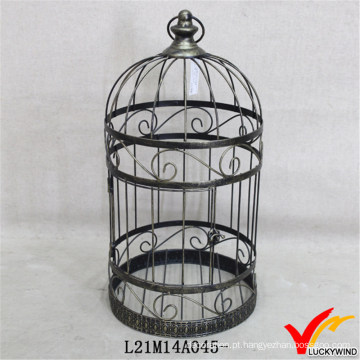 Padrão de rolo Shabby e Chic Round Metal Indoor Bird Cages